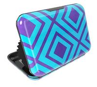 Didarenba Card Holder Men Women Cards Credit Aluminium with RFID System Blocking Card Protector Anti Fraud Anti Contactless Large Capacity Diamonds, blue, bolsillo, Casual