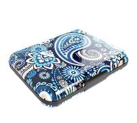 Didarenba Card Holder Men Women Cards Credit Aluminium with RFID System Blocking Card Protector Anti Fraud Anti Contactless Large Capacity Paysley, blue, bolsillo, Casual