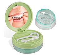 DIDATOOL Denture Box Leak-Proof Dental Retainer Case, Portable Denture Bath with Mirror, Removal Tool and Extra Storage Layer, Denture Case Perfect for Traveling and Daily Use (Green)