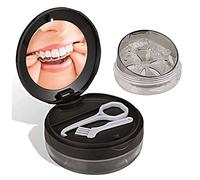 DIDATOOL Denture Box Leak-Proof Dental Retainer Case, Portable Denture Bath with Mirror, Removal Tool and Extra Storage Layer, Denture Case Perfect for Traveling and Daily Use (Black)
