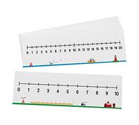 DIDAX 0-10/0-20 Number Line, Set of 10, Multicolor, 4 x 13 x 1/4 inches