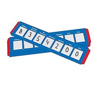 DIDAX Educational Math Sliders: Place Value Sliders (Set of 10) - Blue Red - Little Kid, Big Kid