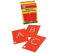 DIDAX Sandpaper Letters, Upper case, Sand, Multicolor, 4-1/4 X 2-5/8 in