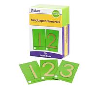 Didax Sandpaper Numerals, Paper, Green, 4-5/16 L x 2-3/4 W in