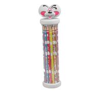 Diddl - 3D Pencil Case Tube with Embossed Head - 12 Coloured Pencils Included - Original School Accessory - Gift Idea for Children & Vintage Nostalgic Fan