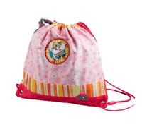 Diddl Diddlina, Pink, Drawstring Gym Bag, Orange Flowers and Stripes, Lightweight, with Charm, Ideal Sports Activities, Collection