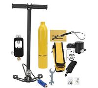 DIDEEP 0.5L Portable Scuba Oxygen Cylinder Professional Underwater Breather Set for Scuba Diving and Diving Instruction Made of Aviation Aluminum Alloy 6061 (Yellow Oxygen Cylinder + Yellow Storage
