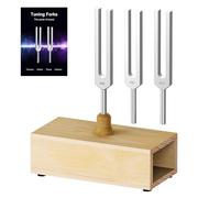DiDiBirDi 440Hz, 432Hz, 417Hz 3 pcs Aluminum Alloy Tuning Fork with Resonance Box and Wooden Hammer,Suitable for,Yoga, Meditation,and Relaxation