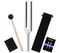 DiDiBirDi 512 Hz Tuning Fork, Aluminum Alloy Tuning Fork, Suitable for Sound Therapy, Yoga, Meditation and Relaxation,Equipped with a Silicone Hammer and Black Cloth Bag