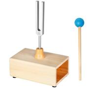 DiDiBirDi 528HZ Tuning Fork, Equipped with Silicone Hammer and Wooden Resonator Box, Aluminum Alloy Tuning Fork, Suitable for Resonance Lessons, Sound Therapy,Yoga