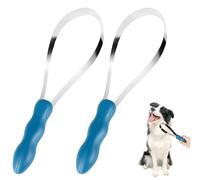 DiDiBirDi Dual-Sided Shedding Blade 2 pcs Dogs Hair Brush - Stainless Steel Grooming Blade for Horse Shedding Tool - Pets Grooming Tool for Horse with Short and Long Hair