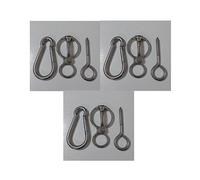 DiDiBirDi Horse Tie Ring, 304 Stainless Steel Tie Ring for Horses for Indoor and Outdoor Horse Trailers with Enlarged and Thickened Clip (3 Pack)