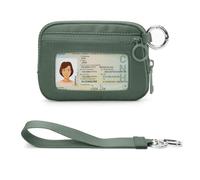 Didida The Iris Wallet Zipper Mini Coin Purse Keychain ID Holder Wallet, Olive Green1, 0.7 x 3.9 x 0.7 inches