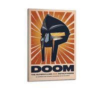 Didido Mf Doom Mask 90s Retro Decorative Canvas Wall Poster And Art Picture Print, Modern Family Bedroom Decor, 12x18 Inch (30x45cm)