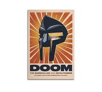 diDIdo Mf Poster Doom Mask 90s Retro Poster Decorative Painting Canvas Wall Posters And Art Picture Print Modern Family Bedroom Decor Posters 16x24inch(40x60cm)