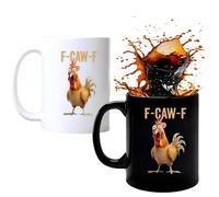 dididudi 2Pcs Funny Chicken Mug,450ML Rooster Cup,Ceramic Farmhouse Themed Mug with Unique Rooster Design,Novelty Tea Cup for Home, Kitchen, Office Use - Gift for Men,Women