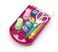dididudi Craft Scissors Punch Set Kids DIY Puncher Kit with Portable Shape Cutters & Embossing Tool for Paper Crafting Scrapbooking & Kids DIY Projects
