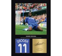 Didier Drogba Gift Signed A4 Print Display Unframed Chelsea Gifts For Boys Digitally Reproduced Signature Chelsea FC Gifts CFC (Framed)