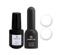 DIDIER LAB Builder Gel in a Bottle BBIO and Super Shiny Gel Top Coat Set - Clear Builder Base and Ultra Glossy Finish for Long-Lasting Strength and Shine - Durable No Wipe Formula - 2pcs