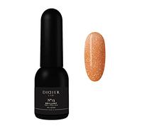 DIDIER LAB Premium Brillant No.13 Flash Gel Polish - Orange UV/LED Glitter Gel With Diamond Shine - Highly Pigmented Self-Levelling Varnish - Long-Lasting High Gloss Colour - Flash Shine Effect - 8ml