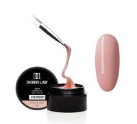 Didier Lab Premium Fiber Builder Gel Pink Blush - Self-Leveling HEMA-Free Builder Gel for Nails - Ultra-Strong LED UV Fiberglass Gel For Nail Repair Refills and Extensions - High-Adhesion Formula 50g