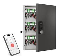 DiDiHere 72 Key Lock Box, Key Cabinet Organizer Wall Mount use OTP Technology Unlock,Fixed Password/Bluetooth Unlock,Key Safe Security Storage Lockbox Holder for Valets, Hotels, Car and House