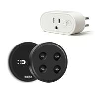 didikit Garbage Disposal Wireless Switch Kit, Sink Top Waste Disposal On/Off Switch Remote with 5s/10s Timer, Air Switch Replacement for Waste Food Disposer Up to 1HP, 16A/1800W, White