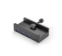 DIDILLX Clip Type USB3.0 HUBs Alloy External Multiple 4 Port USB Splitter Adapter Card Slot HUBs Expansion Docking Station