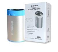 DiDiMaX Hand Warmer, 10400mAh, Rechargeable Hand Warmers, Over 500 Times Recharge, 9hours Heating, Torch Light, Power Bank, USB Portable Hand Warmer for Kids, Men, Women (Silver) by TradeProvider®