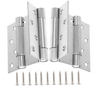 Didiseaon 1 Pair Adjustable Stainless Steel Spring Hinges for Double Opening Doors Self Closing Door Hinge Installation Kit Durable and Easy to Install