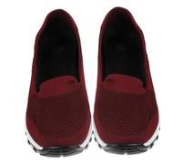 Didiseaon 1 Pair Breathable Ladies Leisure Shoes Skid Four Seasons Sneakers Comfortable Slip Design for Indoor Outdoor Activities for Running Fitness Lightweight Elastic Mesh Material Dark Red
