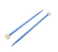 Didiseaon 1 Pair Double-ended Drumsticks Made of Maple Wood with Soft Felt Heads for Snare Drums and Timpani, Blue Mallets Providing Smooth Sounds and Minimizing Impact, for Performance