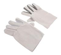 Didiseaon 1 Pair Durable Cowhide Protective Gloves Oil Wear Resistant Heat Resistant Design for Heavy Duty Use for Welding Bbqs and Outdoor Tasks Random Color