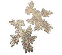 Didiseaon 1 Pair Golden Sequined Embroidered Patches for Clothing and Skirts, Easy to Sew Pp Material Appliques for Sewing and Patchwork Decoration