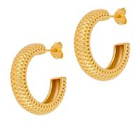 Didiseaon 1 Pair Large C Shaped Hoop Earrings for Women Stylish Vintage Design Versatile Large Circle Earrings for Daily Wear Parties Weddings Elegant Fashion Statement Jewelry