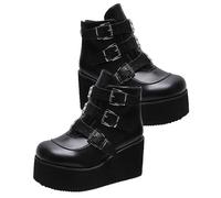 Didiseaon 1 Pair Stylish Women's Retro Round Toe Short Tube Boots Comfortable Thick Heel Design Classic PU Material All Match Essential Footwear for Every Season