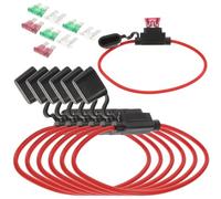 Didiseaon 1 Set Inline Fuse Holder Dustproof Car Fuse Tap with Gauge for Automotive Use Standard Plug Accessory