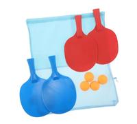 Didiseaon 1 Set Table Tennis Paddle Kit - Sports Pingpong Paddle Set with Balls - Plastic Rackets for Kids or Outdoor Tables at Vacation