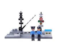 Didiseaon 1 Set Track Grade Crossing, Plastic Train Track Barricade | Crossing Gate Model, Railway Building Set for Town and Western Sandbox Layouts, Creative Starter toy for Kids