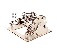 Didiseaon 1 Set Wooden Marble Run Puzzle DIY Hand Cranking Track Beads Rolling Educational Building Kit for Enhance Creativity and Imagination Safe Smooth Finish