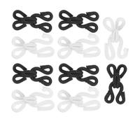 Didiseaon 10 Pairs Small Sewing Hooks and Eyes Closure Kit, Metal Bra and Skirt Connector Buckles in White and Black, Clothes Fastening Accessories for Garment Repairs and DIY Sewing