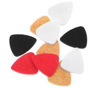 Didiseaon 10 Pcs Assorted Color Felt Picks for Ukulele Comfortable Non Slip Plectrums Mellow Sound for Guitar and Low Instruments