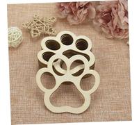 Didiseaon 10 Sets Dog Paw Shaped Wood Slices DIY Crafts Unfinished Wooden Chips for Painting Party Decorations Home Office Art Projects Wood Craft Props