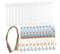 Didiseaon 10 Sets Ocean-themed Keychains with Mermaid Tail and Tropical Fish Charms Coastal Style Birthday Party Bag Fillers Pendants for Summer Beach Accessories