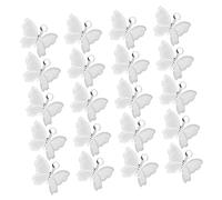 Didiseaon 100 Pcs Silver Butterflies Charms for DIY Hairpin Accessories Copper Butterfly Pendants for Jewelry Making Vivid Animal Shape Decor for Unique Crafts and Cosplay