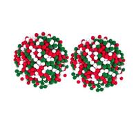 Didiseaon 1000Pcs Christmas Pom Poms Red Green White Fluffy Balls DIY Craft Material for Handmade Wreaths Ornaments Decorations Plush Balls