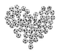 Didiseaon 100pcs Acrylic Soccer Beads Black White Soccer Ball Craft Beads for DIY Bracelets Keychain Making Classroom Activities Sports Theme Beading Bulk Pack