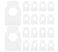 Didiseaon 100pcs Double Side Blank Wine Bottle Tags White PVC Reusable Erasable Hanging Labels for Wine Bottles Suitable for Office and DIY Use