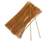 Didiseaon 100pcs Gold Glitter Pipe Cleaners Craft for Kids, Reusable Iron Chenille Stems for Creative Handicrafts, Kindergarten Projects, Bulk Party Supplies