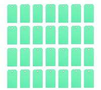 Didiseaon 100pcs Large Blank Bag Tags with Metal Wire, Writable PVC Shipping Tags for Luggage and Shelf Racks, Sturdy Construction Round Hole, for Cruise Ships and Garage